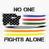 No one Fights Alone First Responder Flag - Sticker Graphic - Decal Sticker view 1