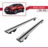accessorypart Compatible with Renault Kadjar 2015-2022 Hook Model Car Roof Rack Cross Bar Gray Aluminium 2 Bars view 4