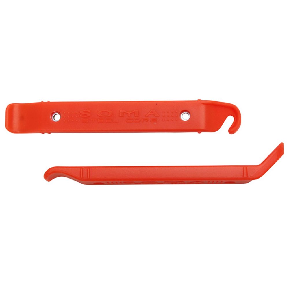 Soma Fabrications Steel Core Tire Levers - Pair (Neon Orange)