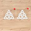 Triquetra Celtic Trinity Knot Symbol Vinyl Decal Sticker - 2 Pack White, 3 Inches - for Car Laptop Window Phone view 1