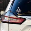 Triquetra Celtic Trinity Knot Symbol Vinyl Decal Sticker - 2 Pack White, 3 Inches - for Car Laptop Window Phone view 2