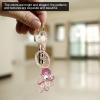 Octopus Charm Keychain 2Pcs Cute Octopus Crystal Rhinestones Keychain Animal Keyring Car & Bag Accessory Charm Pendant Gift(3) view 3