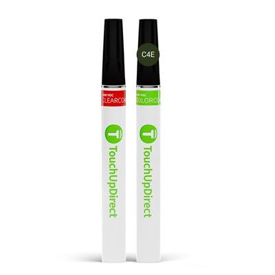 TouchUpDirect Car Paint Touch Up Brush Kit Compatible with BMW C4E San Remo Green Metallic Exact Match Auto Paint Kit with Car Color and Clearcoat, for Repainting or Scratch Repair, Essential Kit