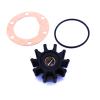Flexible Water Pump Impeller for Jabsco 18673-0001 / for Perkins 24880194 / for Volvo 875808 897055 804696 / for CEF 500156 /for JMP 7071 Inboard Engine Motor with 2995-0000 Gasket & 18753-0125 O-Ring view 2