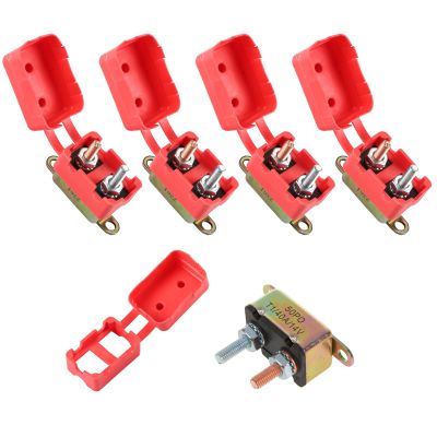 GLOSO E513 Stud Type Circuit Breakers, Lengthwise Bracket, Auto Reset (T1) - 5 Pack (40A)