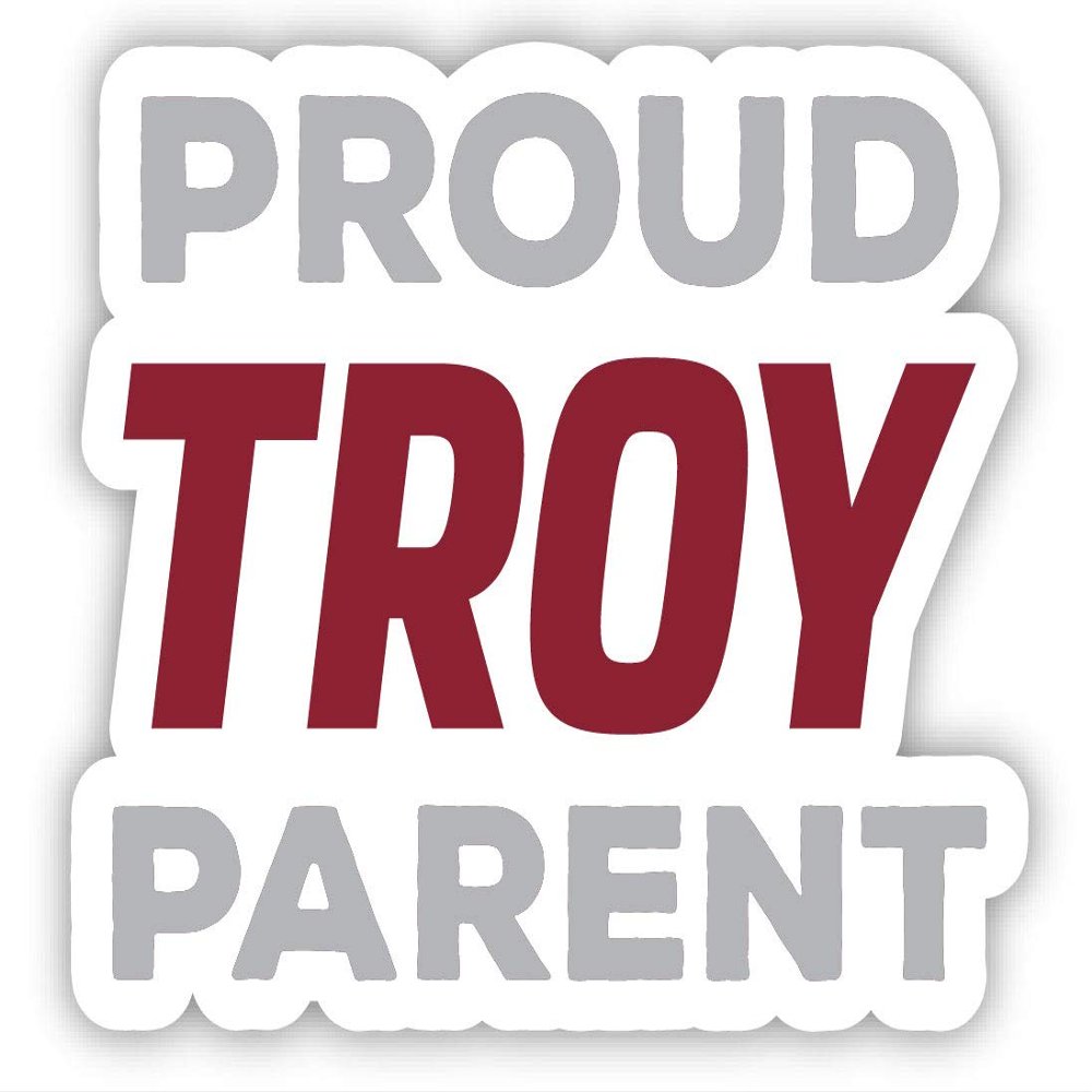 Troy University 4" Laser Cut Proud Parent Decal Officially Licensed Collegiate Product