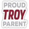 Troy University 4" Laser Cut Proud Parent Decal Officially Licensed Collegiate Product view 1