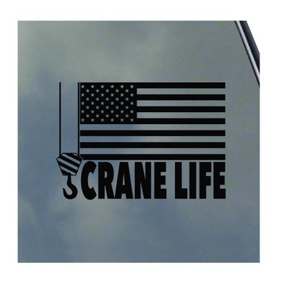 Crane Life Vinyl Sticker Decal Operator Heavy Construction