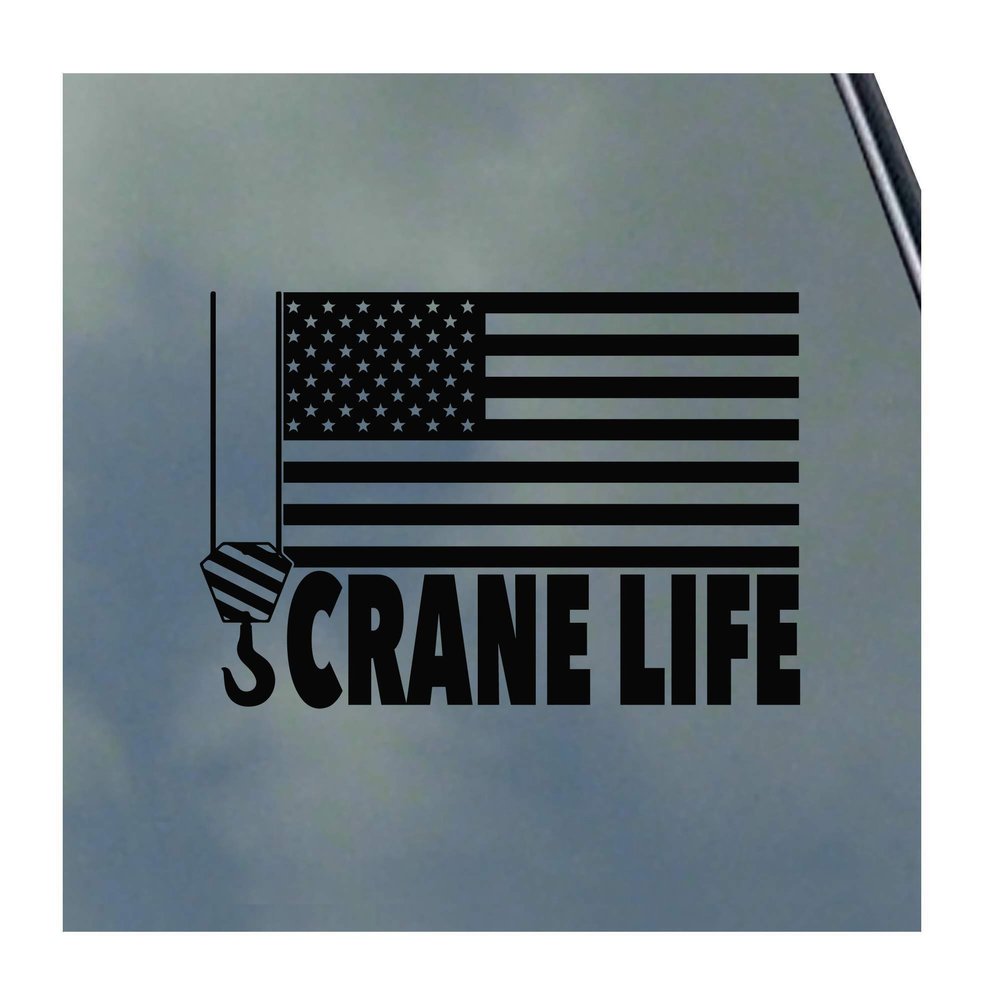 Crane Life Vinyl Sticker Decal Operator Heavy Construction