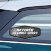 Makoroni Retired US Coast Guard, CAR Magnet-Magnetic Bumper Sticker 3x8 or 4.5x10.5 inc., DesC9 view 1