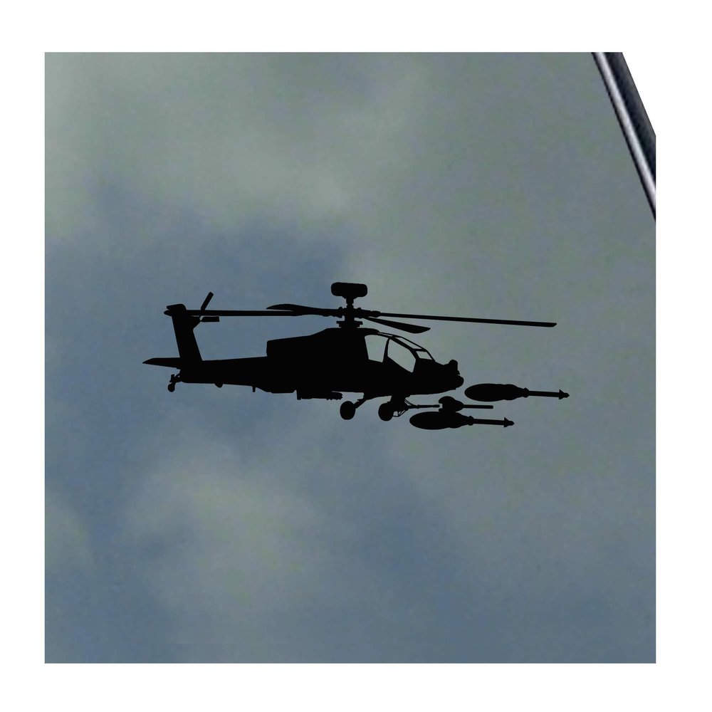 AH-64 Apache Pilot Attacking vinyl Sticker Decal Crew Marine Corps Attack Helicopter