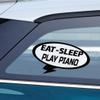 Makoroni EAT Sleep Play Piano, CAR Magnet-Magnetic Bumper Sticker 3.5x6 or 5x9 inc., DesN83 view 1