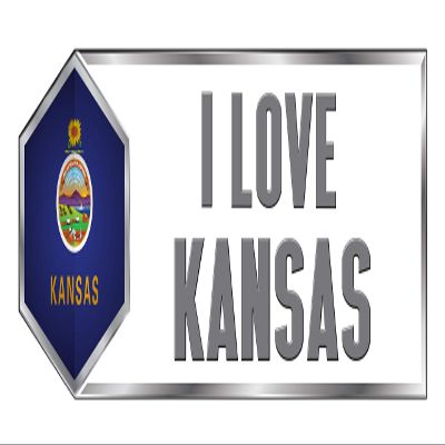 Makoroni I Love Kansas State, CAR Magnet-Magnetic Bumper Sticker 3x9 or 4x12 inc., DesG33
