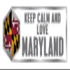 Makoroni Keep Calm and Love Maryland State, CAR Magnet-Magnetic Bumper Sticker 3x9 or 4x12 inc., DesI18 view 1