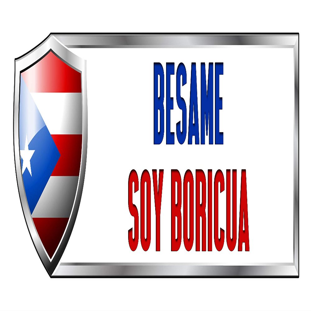 Makoroni BESAME. Soy Boricua Puerto Rico Country Flag, CAR Magnet-Magnetic Bumper Sticker 3x9 or 4x12 inc., Desy9