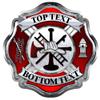 Custom Firefighter Stickers 6"x6" Maltese Cross Fire Fighter Accessory view 1