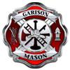 Custom Firefighter Stickers 6"x6" Maltese Cross Fire Fighter Accessory view 3