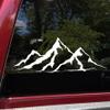Minglewood Trading Lime - 2-Pack Mountain Scene Vinyl Decals - Camper 4x4 RV Graphics - Die Cut Stickers - Each 50w x 17.5h inches view 4