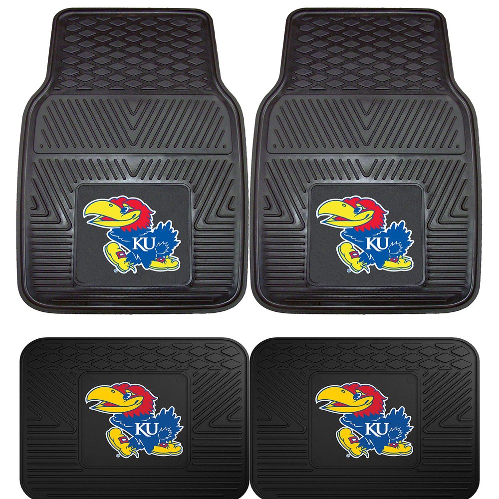 Kansas 4 Piece Heavy Duty Vinyl Car Truck Floor Mat Set