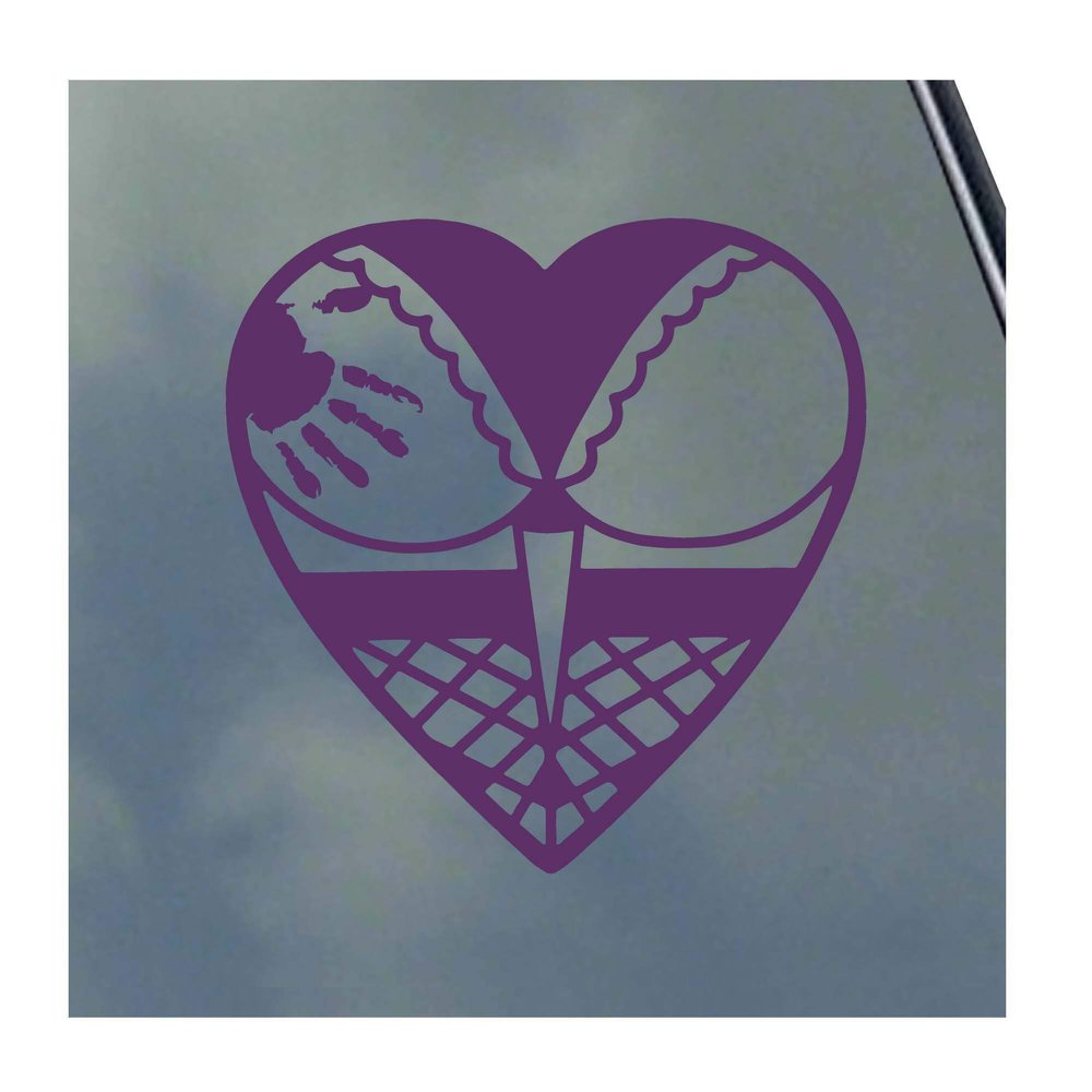 BDSM Butt Heart Vinyl Sticker Decal S&M Kinky Love Master Submissive Safe Word