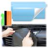 Light Blue 2pcs 5"x10" Super Gloss Vinyl Wrap Compatible with Chevy Bowtie Emblem Overlay Sticker Decal Front Rear Film Sheet Free Tool Kit view 1