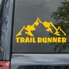 Minglewood Trading Lime - Trail Runner Vinyl Decal V2 - Mountains Ultra Forest Running - Die Cut Sticker - 10w x 4h inches view 3