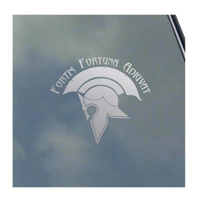 Fortis Fortuna Adiuvat Vinyl Sticker Decal Veteran Military Spartan Helmet