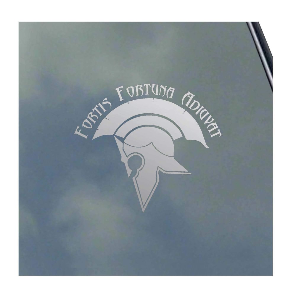 Fortis Fortuna Adiuvat Vinyl Sticker Decal Veteran Military Spartan Helmet
