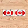 Canada Oval Canadian Flag Maple Leaf Decal Sticker Vinyl - 2 Pack Reflective, 3 Inches - for Car Boat Laptop 02141 view 1