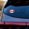 Canada Oval Canadian Flag Maple Leaf Decal Sticker Vinyl - 2 Pack Reflective, 3 Inches - for Car Boat Laptop 02141 view 2