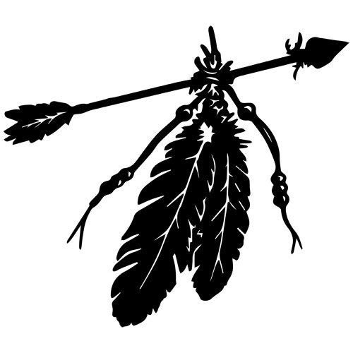 Set of 3 -Native American Indian Feathers Sticker