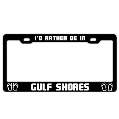 TIANZO License Plate Tag Sign, 612 Inches I'd Rather Be in Gulf Shores