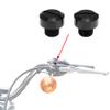 F FIERCE CYCLE 2pcs Universal M10x1.25 Motorcycle Left Side Mirror Hole Plugs Screws Rearview Mirrors Caps Screw Black view 2