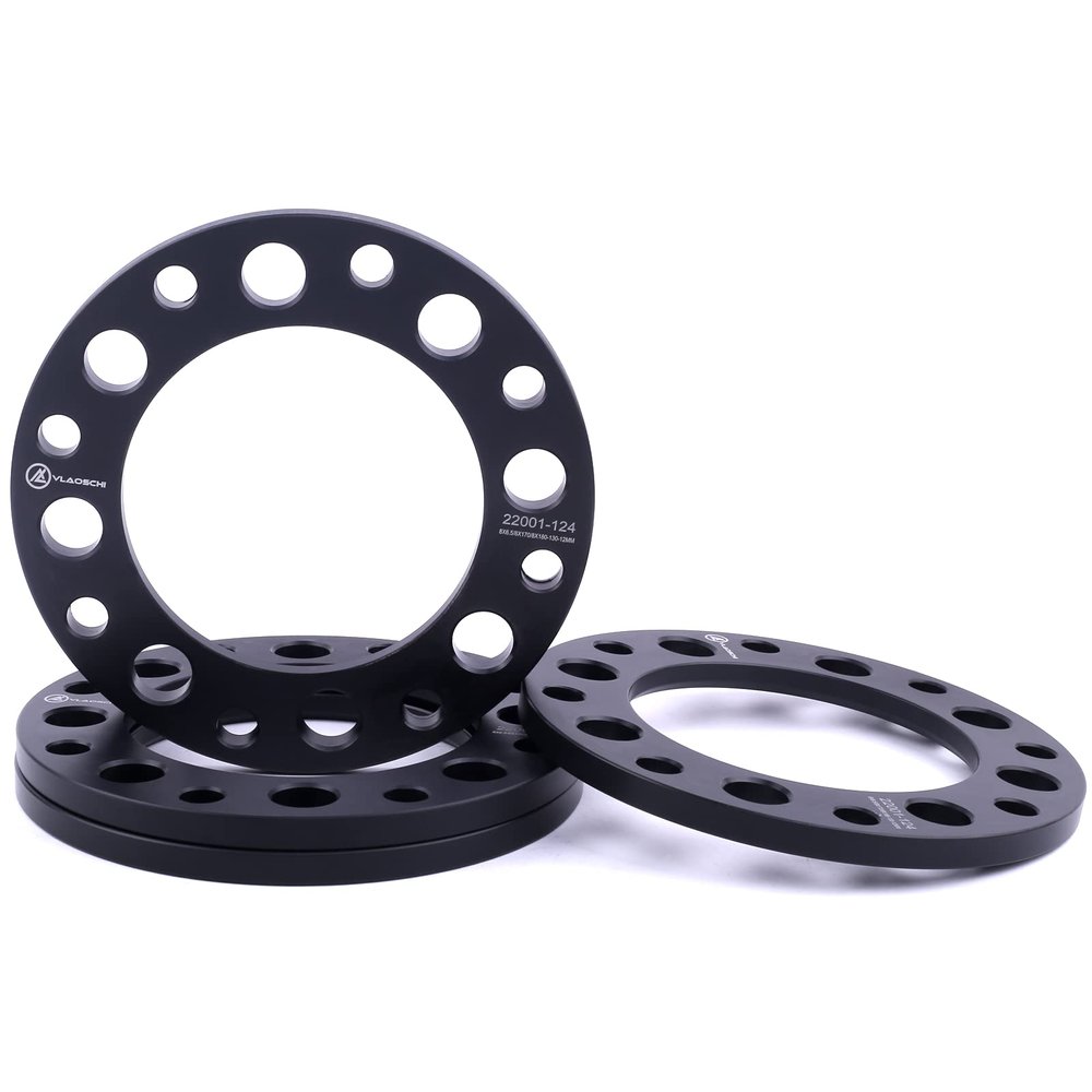 4X Black Universal 8x6.5 8x165.1 8x170 8x180 Wheel Spacers 1/2 Inch (12mm)