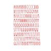 Imagnt Studio Organizing Decal ABC Set Alphabet Letters & Digits in Skinny Font - DIY Crafts Stickers (Red, Letter Height- 5 inches) view 1