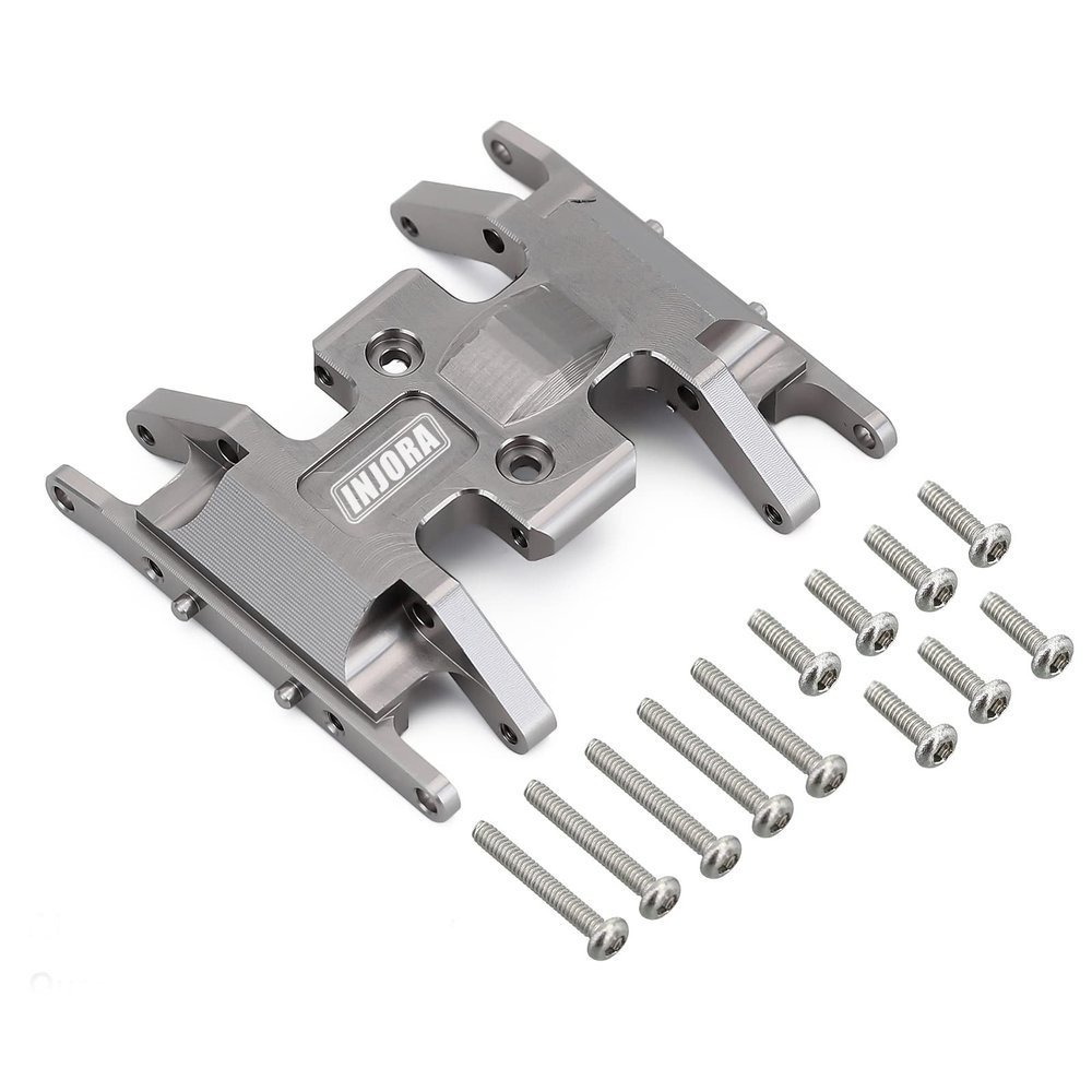 INJORA RC Skid Plate for Axial SCX24 Bronco Gladiator Deadbolt C10 Upgrades Parts 1/24 RC Crawler(Grey)