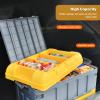 Ergocar Car Trunk Organizer Car Boot Storage Organiser with Waterproof PVC Bag Car Boot Tidy Storage 3 Times Size Folded Portable Box for Car/SUV/Truck/Auto (Yellow Gray, 45L) view 3