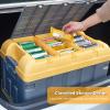 Ergocar Car Trunk Organizer Car Boot Storage Organiser with Waterproof PVC Bag Car Boot Tidy Storage 3 Times Size Folded Portable Box for Car/SUV/Truck/Auto (Yellow Black, 75L) view 4
