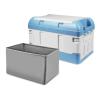 Ergocar Car Trunk Organizer Car Boot Storage Organiser with Waterproof PVC Bag Car Boot Tidy Storage 3 Times Size Folded Portable Box for Car/SUV/Truck/Auto (White Blue, 75L) view 1
