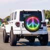 Foruidea Rainbow Peace Spare Tire Cover Dust-Proof Wheel Tire Cover Fit Trailer, RV, SUV and Many Vehicle 17 Inch view 3