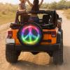 Foruidea Rainbow Peace Spare Tire Cover Dust-Proof Wheel Tire Cover Fit Trailer, RV, SUV and Many Vehicle 17 Inch view 4