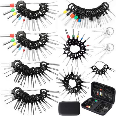 Terminal Removal Tool Kit,140 Pcs pin Terminal Extractor Kit for Car,Wire Connector Pin Release Key Extractor Tools Set for Most Connector Terminal with a Protective Bag