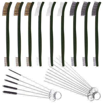 FineGood 9 Pcs Wire Brush Set - Carb Cleaner Kit with 3 Brass, 3 Steel, 3 Nylon Brushes for Car Detailing