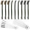 FineGood 9 Pcs Wire Brush Set - Carb Cleaner Kit with 3 Brass, 3 Steel, 3 Nylon Brushes for Car Detailing view 1