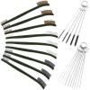 FineGood 9 Pcs Wire Brush Set - Carb Cleaner Kit with 3 Brass, 3 Steel, 3 Nylon Brushes for Car Detailing view 2