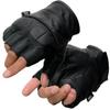 Milwaukee Leather Men's SH462 Men's Black Leather Full Panel Fingerless Gloves with Gel Palms (Small) view 1