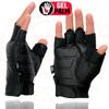 Milwaukee Leather Men's SH462 Men's Black Leather Full Panel Fingerless Gloves with Gel Palms (Small) view 2