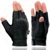 Milwaukee Leather Men's SH462 Men's Black Leather Full Panel Fingerless Gloves with Gel Palms (Small) view 4