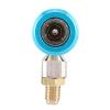 Quick Coupler R134A A/C Low Side Blue 90 Connector Air Conditioning Adapter with Extractor Valve Core, 1/4 Inch Male view 2