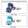 Quick Coupler R134A A/C Low Side Blue 90 Connector Air Conditioning Adapter with Extractor Valve Core, 1/4 Inch Male view 4